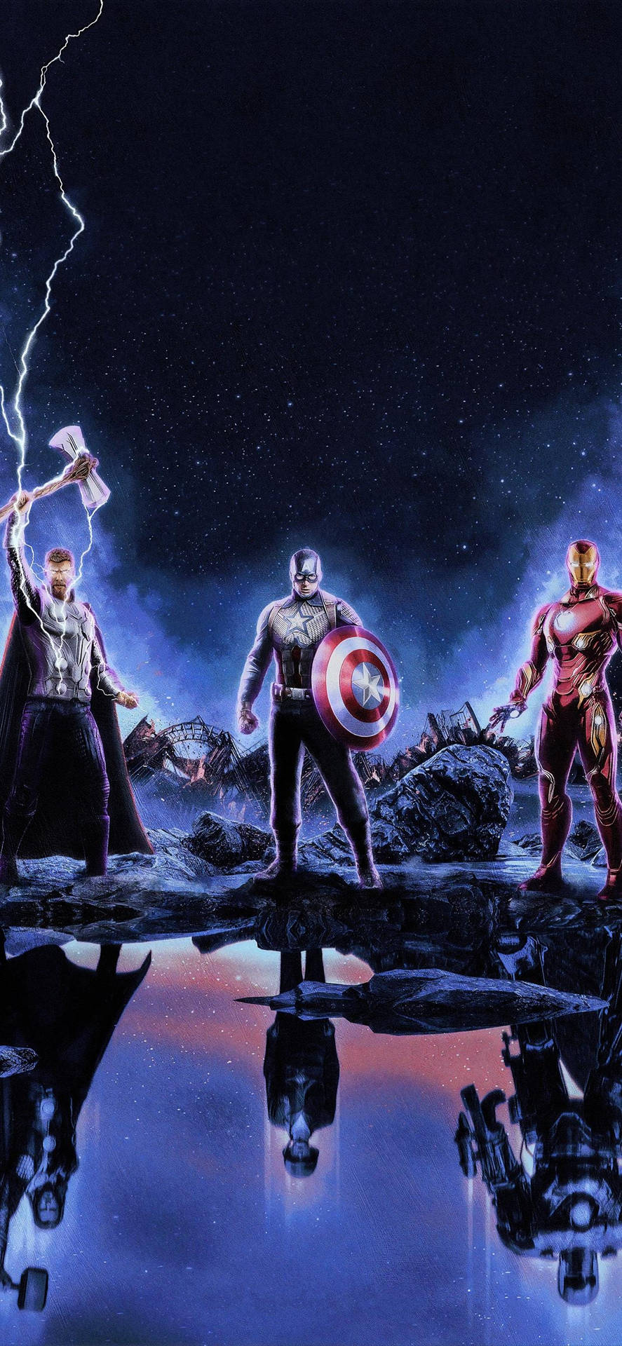 Avengers iPhone X Dark Galaxy Wallpaper