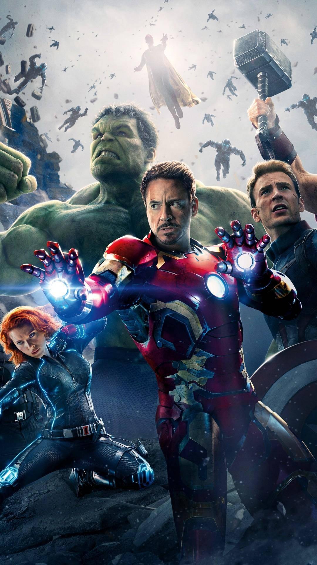 Caption: Striking Avengers Iron Man Display for iPhone X Wallpaper