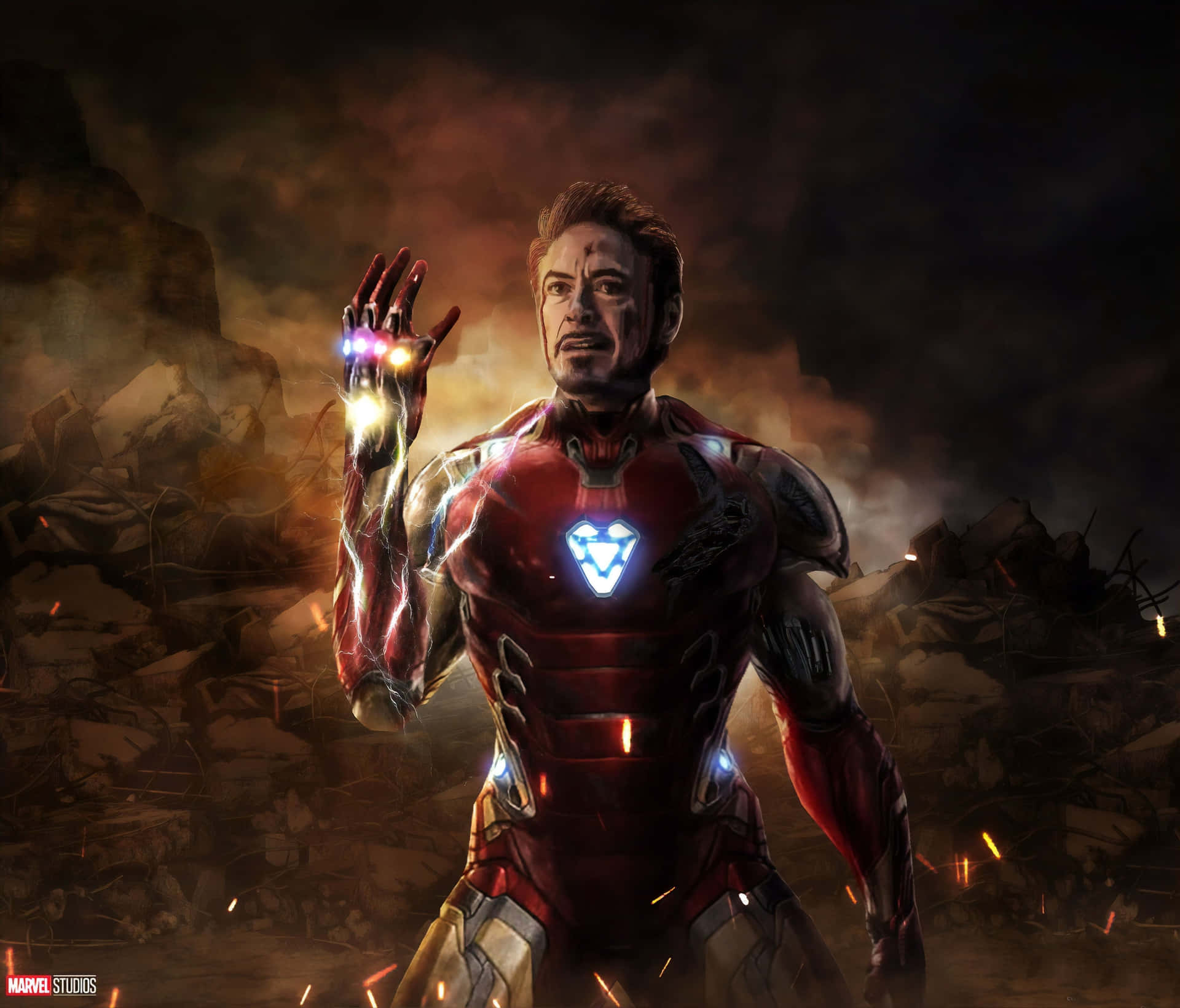 Tony Stark, kendt som Iron Man, tager af sted Wallpaper