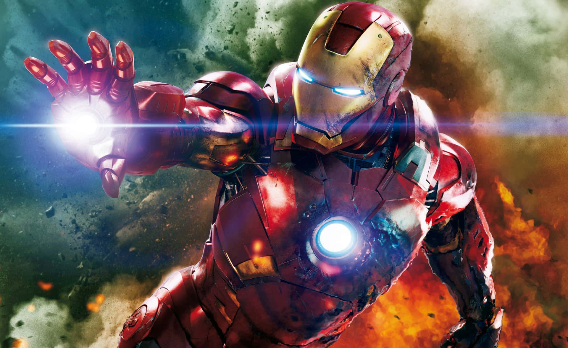 Avengers Iron Man In A Battle Wallpaper