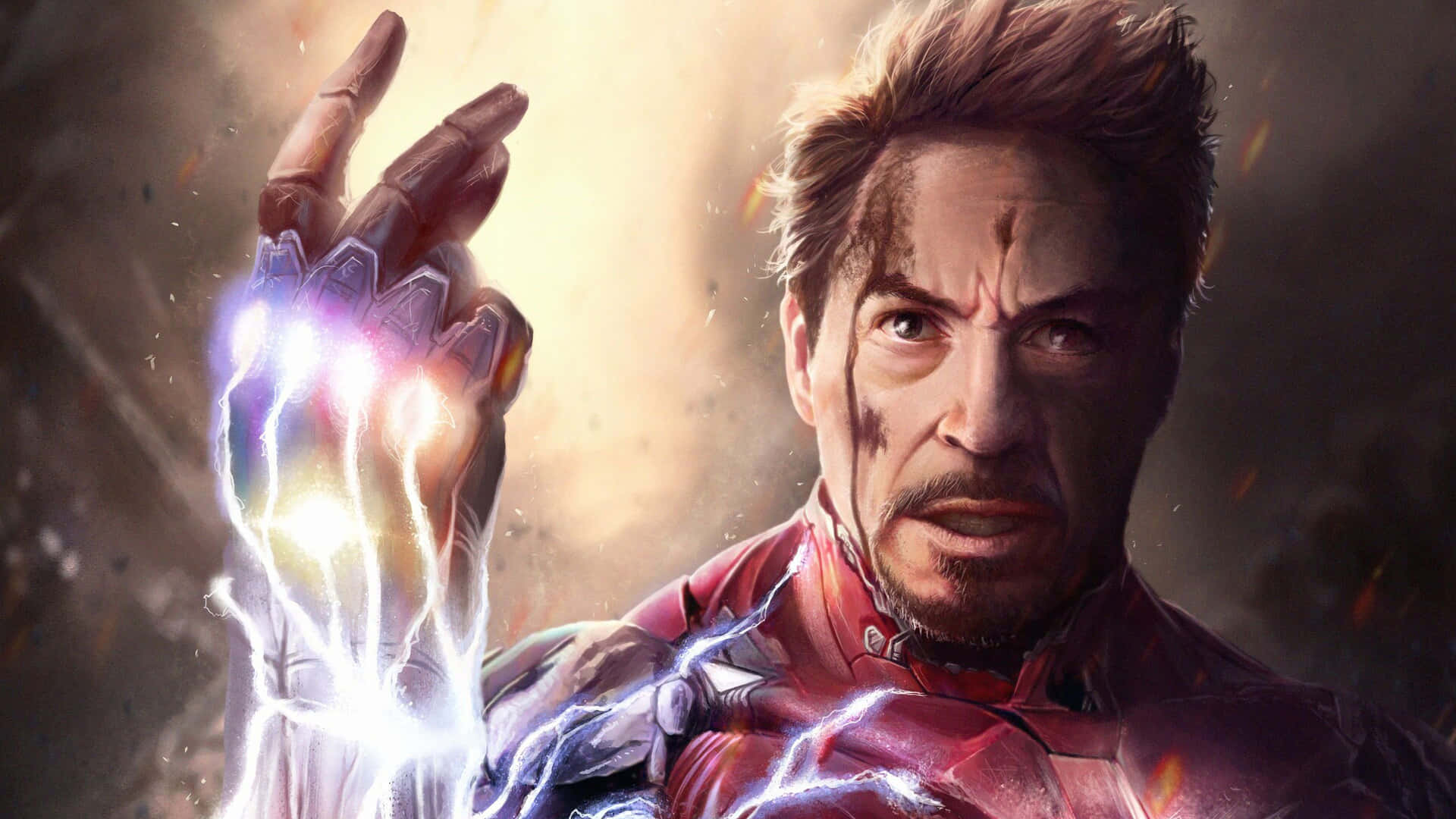 Avengers Iron Man slut øjeblik Endgame tapet Wallpaper