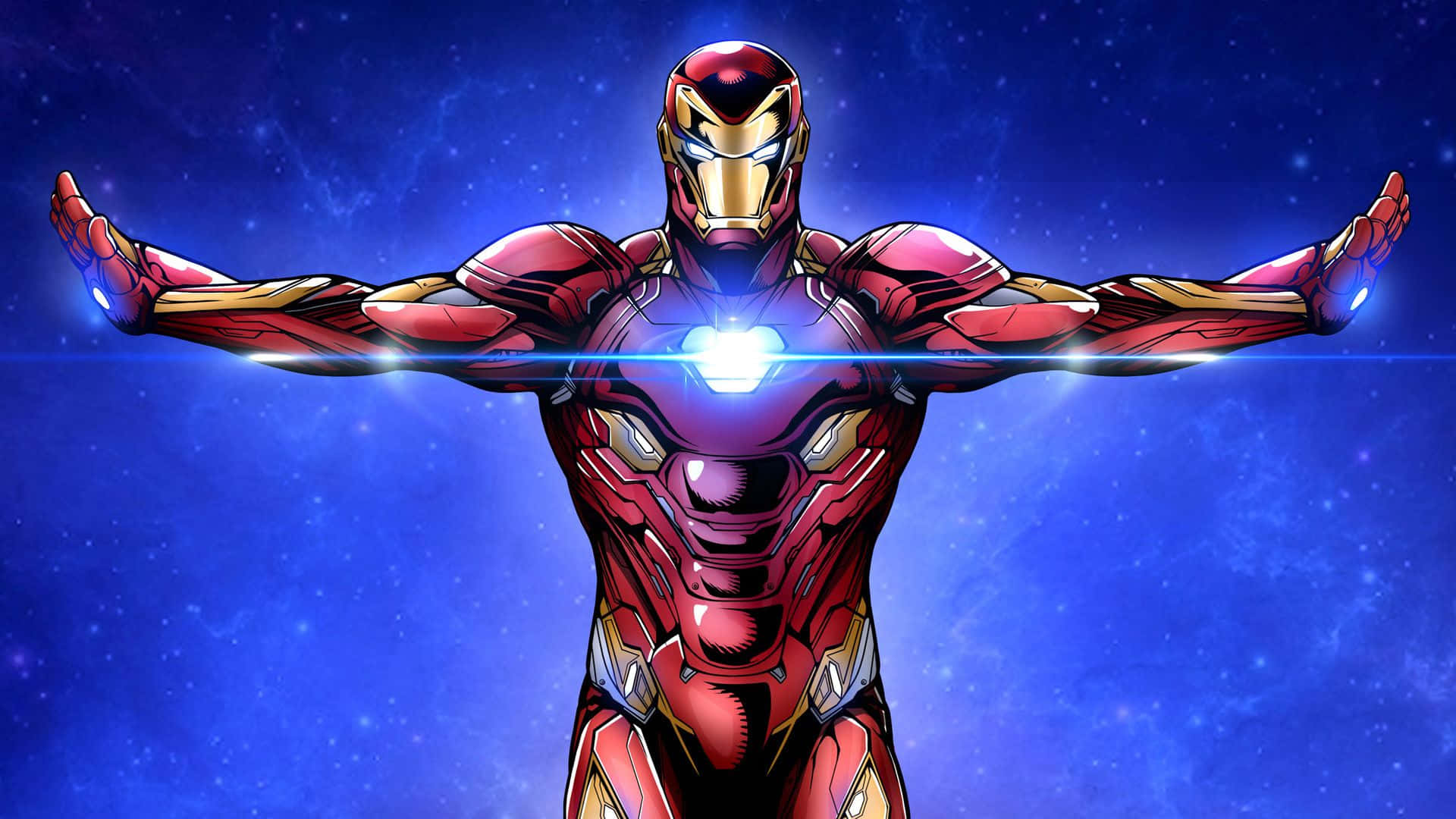 Download Avengers Iron Man Cartoon Art Wallpaper 