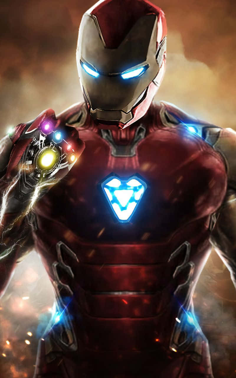 Avengers Iron Man With Infinity Stones Wallpaper