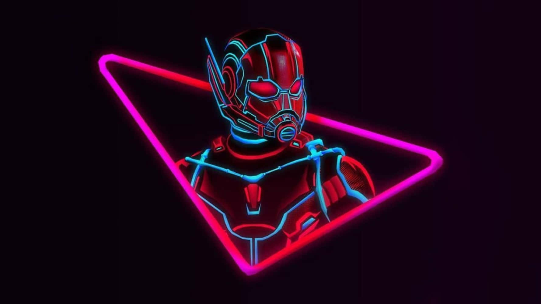 A Neon Sign With A Man In It Wallpaper