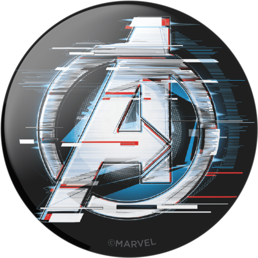 Avengers Logo Glitch Effect PNG