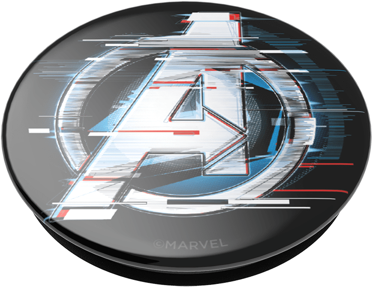 Avengers Logo Glitch Effect PNG