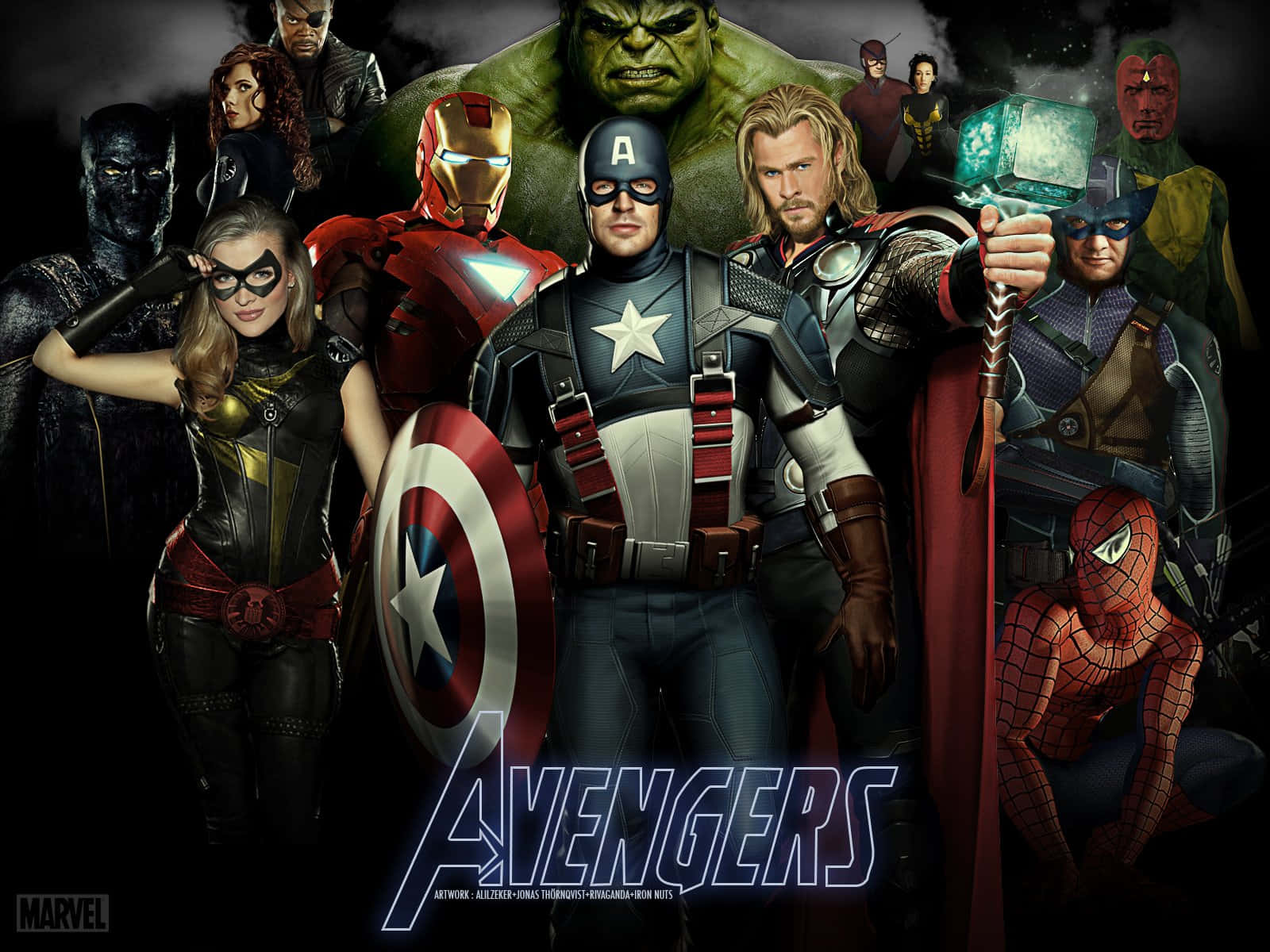 Avengersensamlas För Att Rädda Världen. Wallpaper