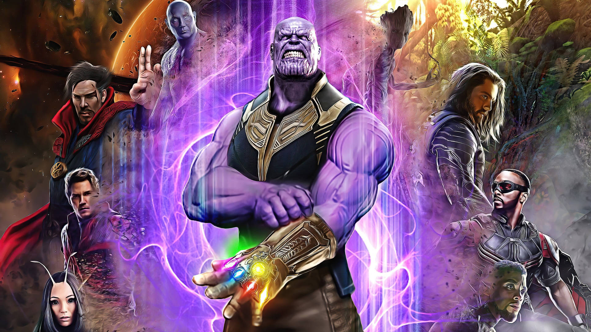 Avengers Movie Poster Thanos Hd Wallpaper