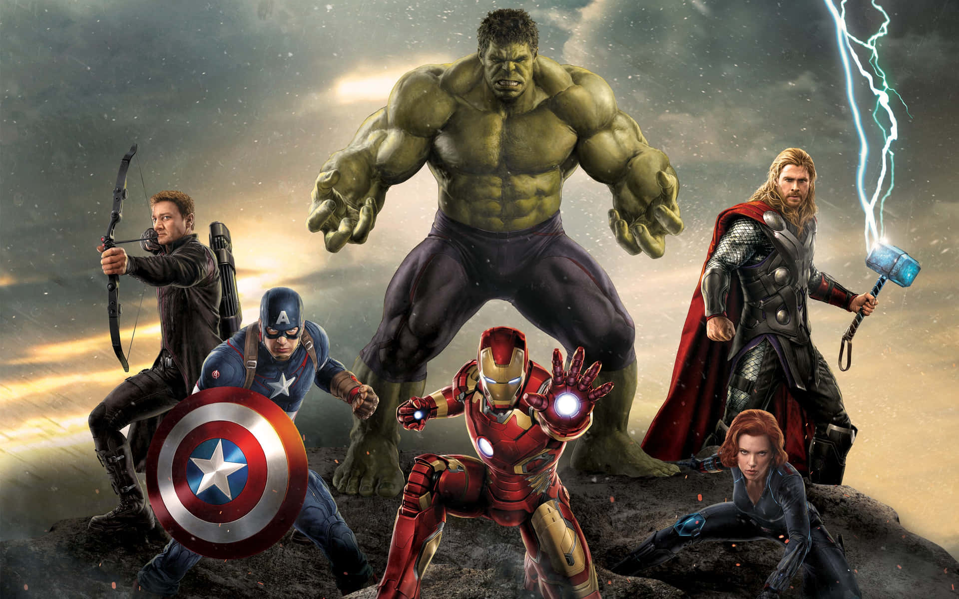 Tapetet af Avengers Assemble har Marvel helte. Wallpaper
