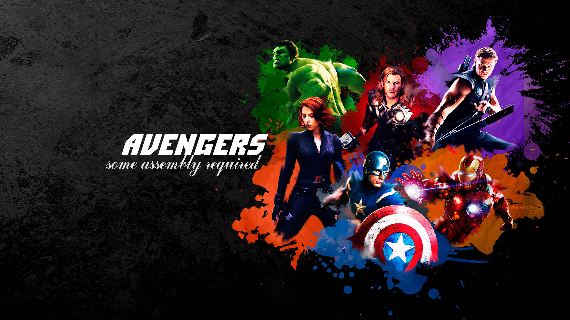 Avengersfarbspritzer Desktop Wallpaper