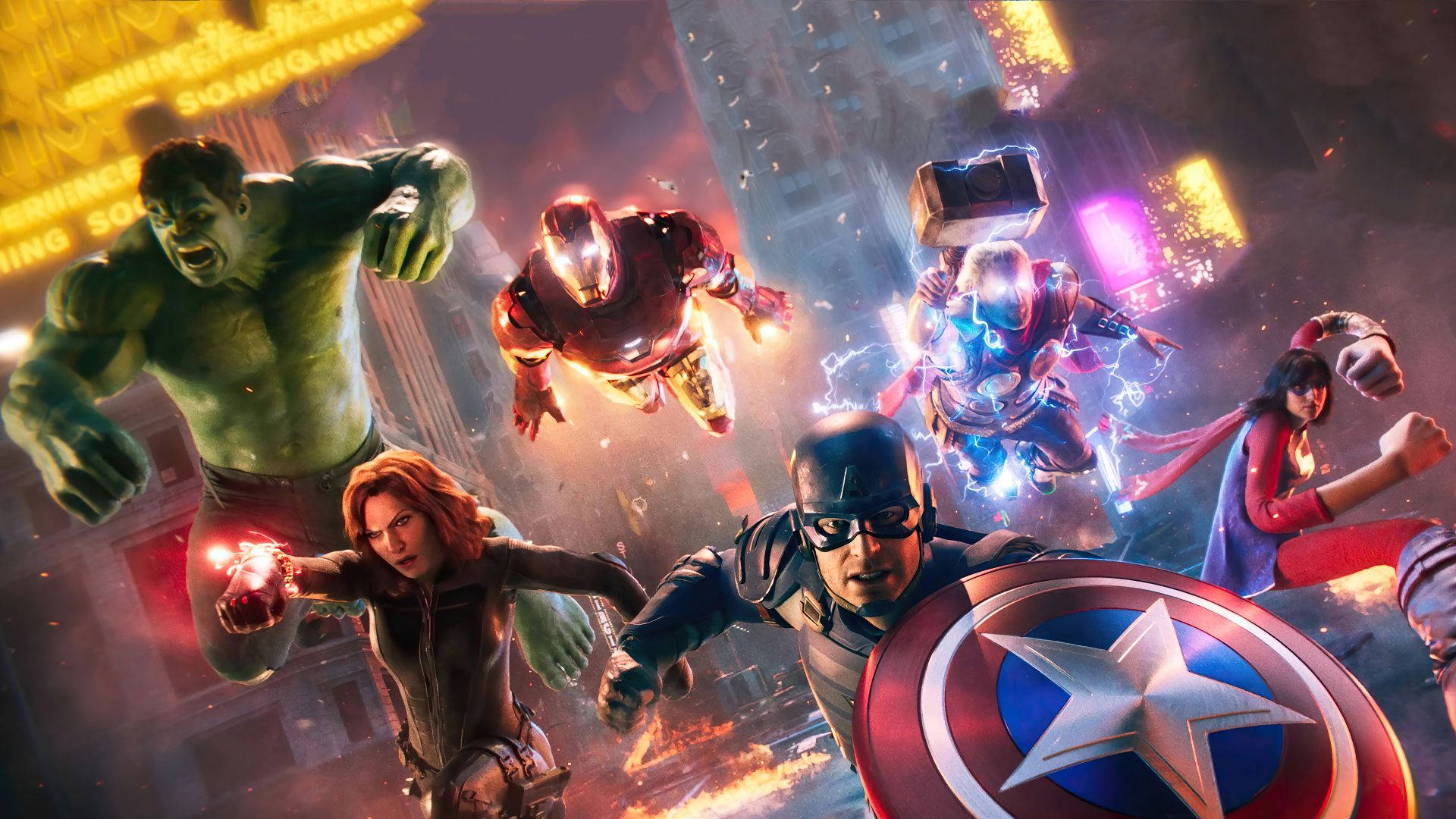 Juegaa Marvel's Avengers Y Salva El Mundo Fondo de pantalla