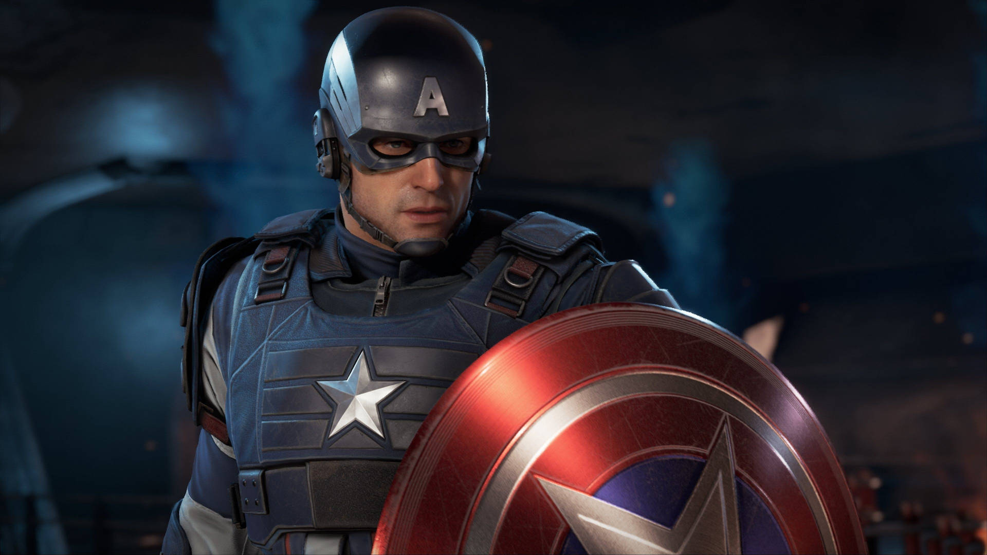 Captain America Avengers Ps4 Game Cutscene Background