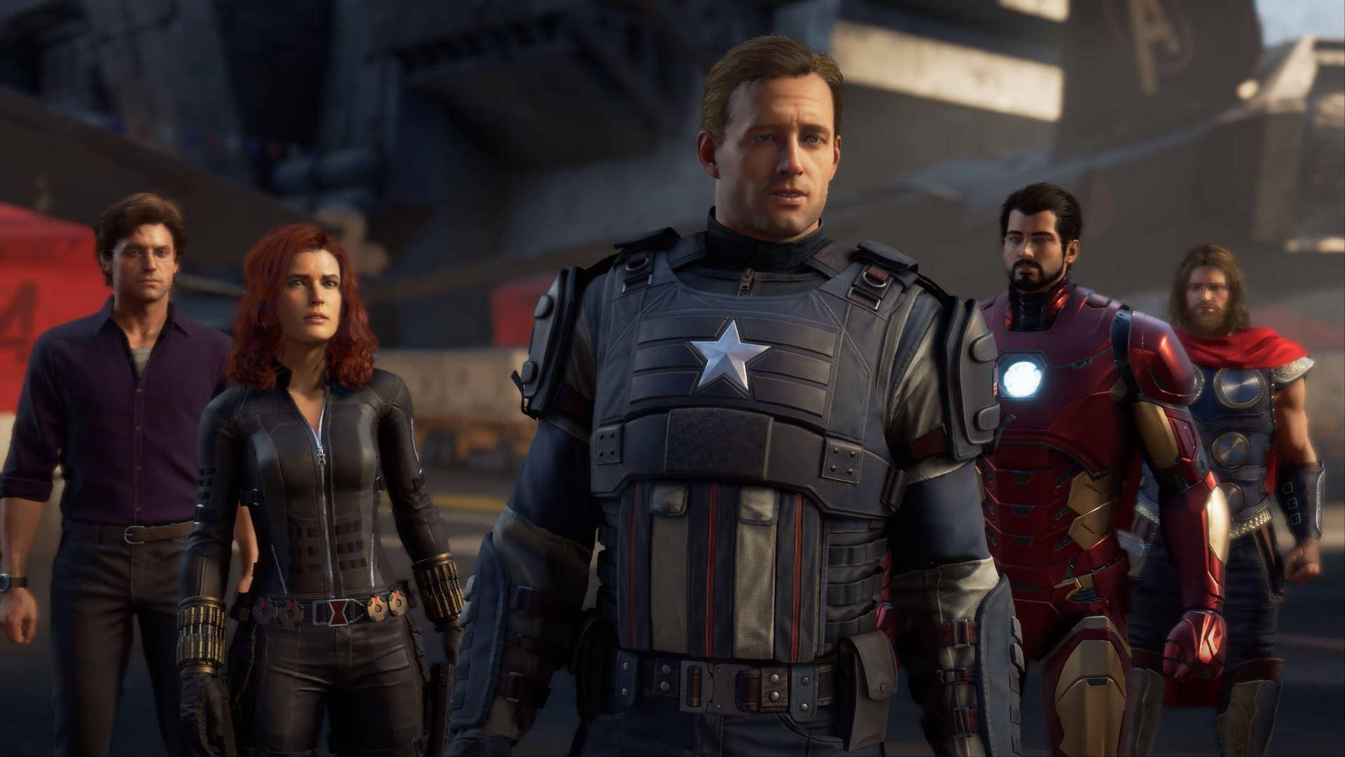 Prepáratepara Enfundarte En El Traje En Marvel's Avengers Fondo de pantalla