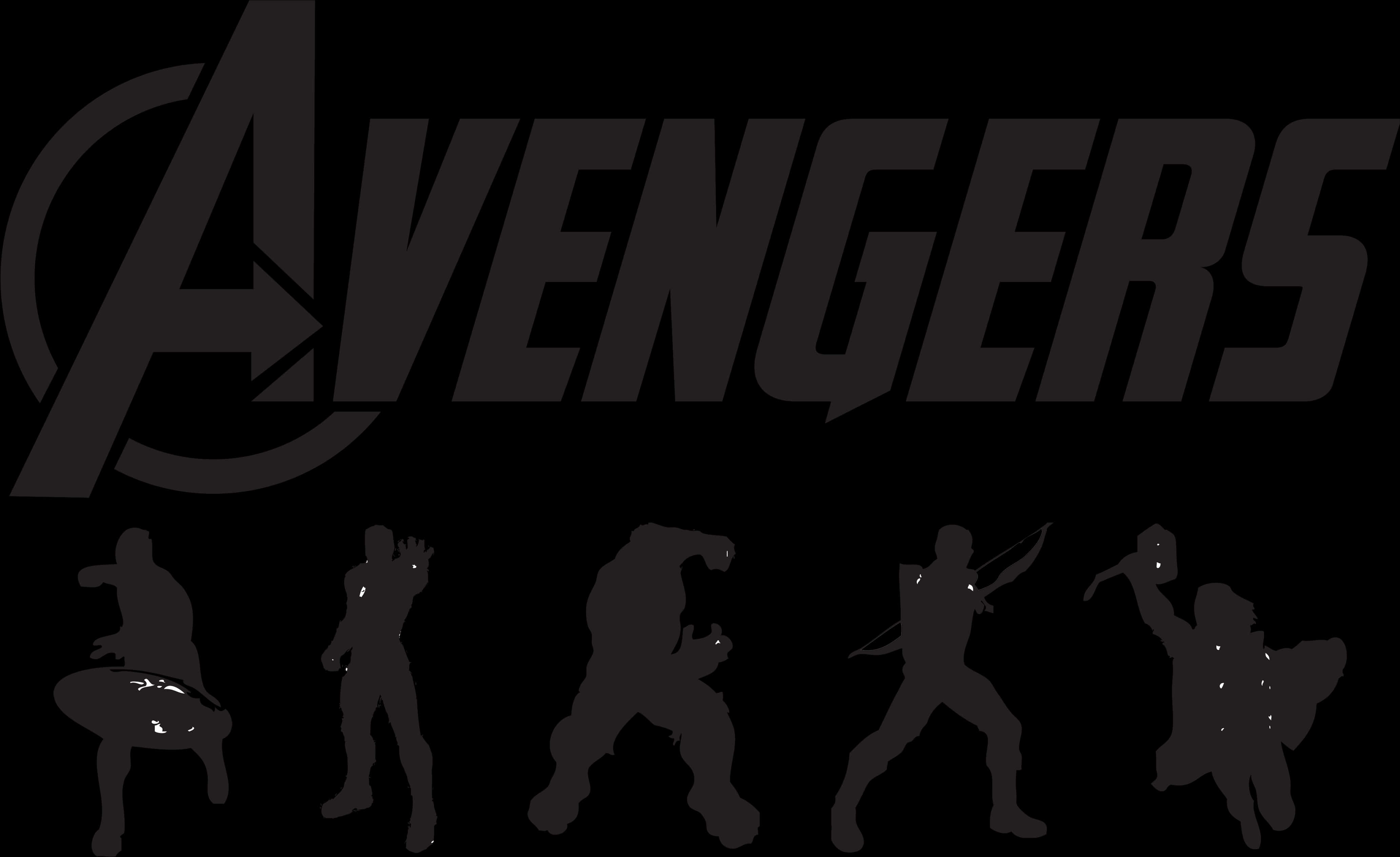 Avengers Silhouette Logo PNG