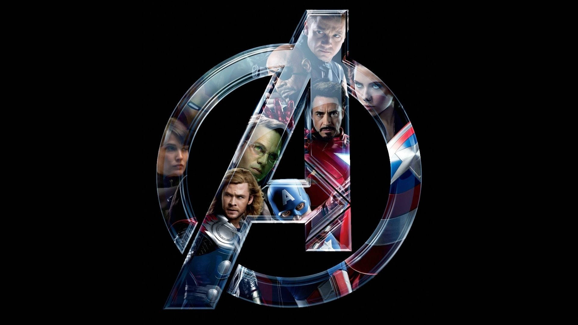 Avengers Superheroes In The Logo Desktop Wallpaper