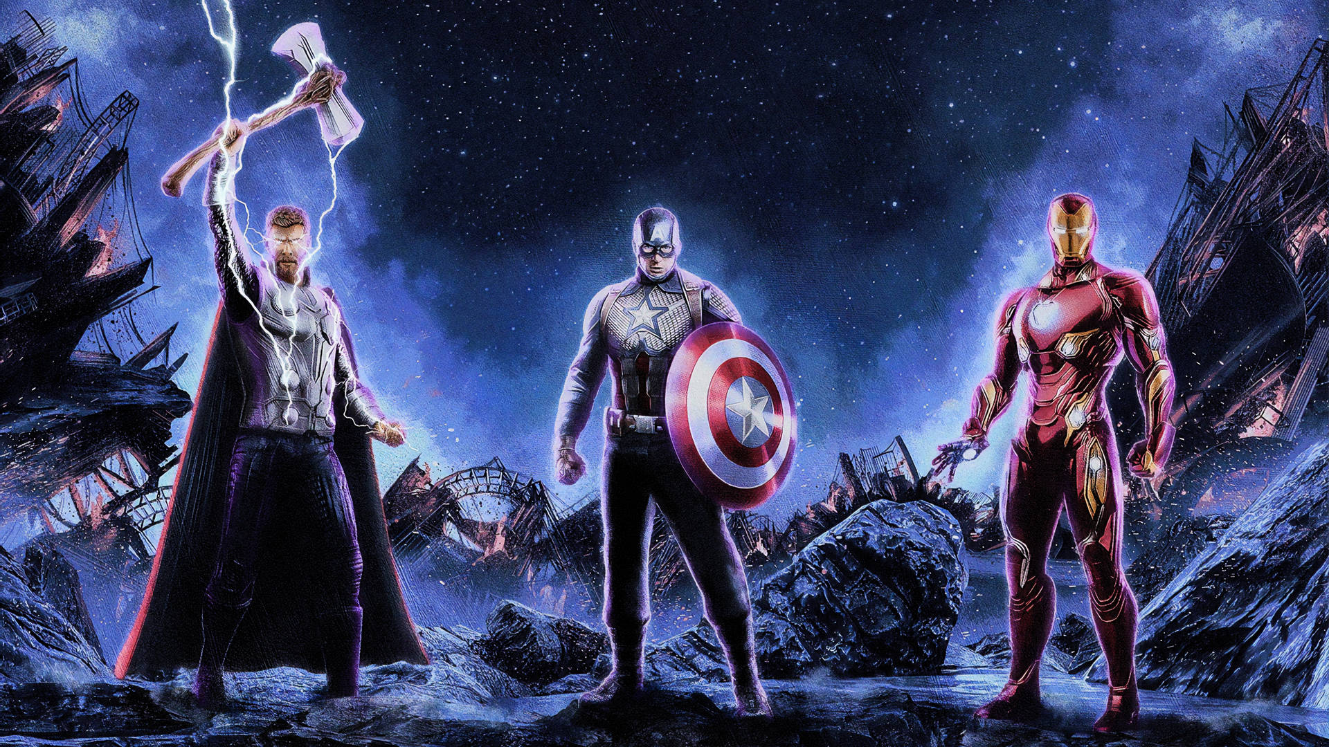 Avengers Trio 4k Marvel Iphone Background