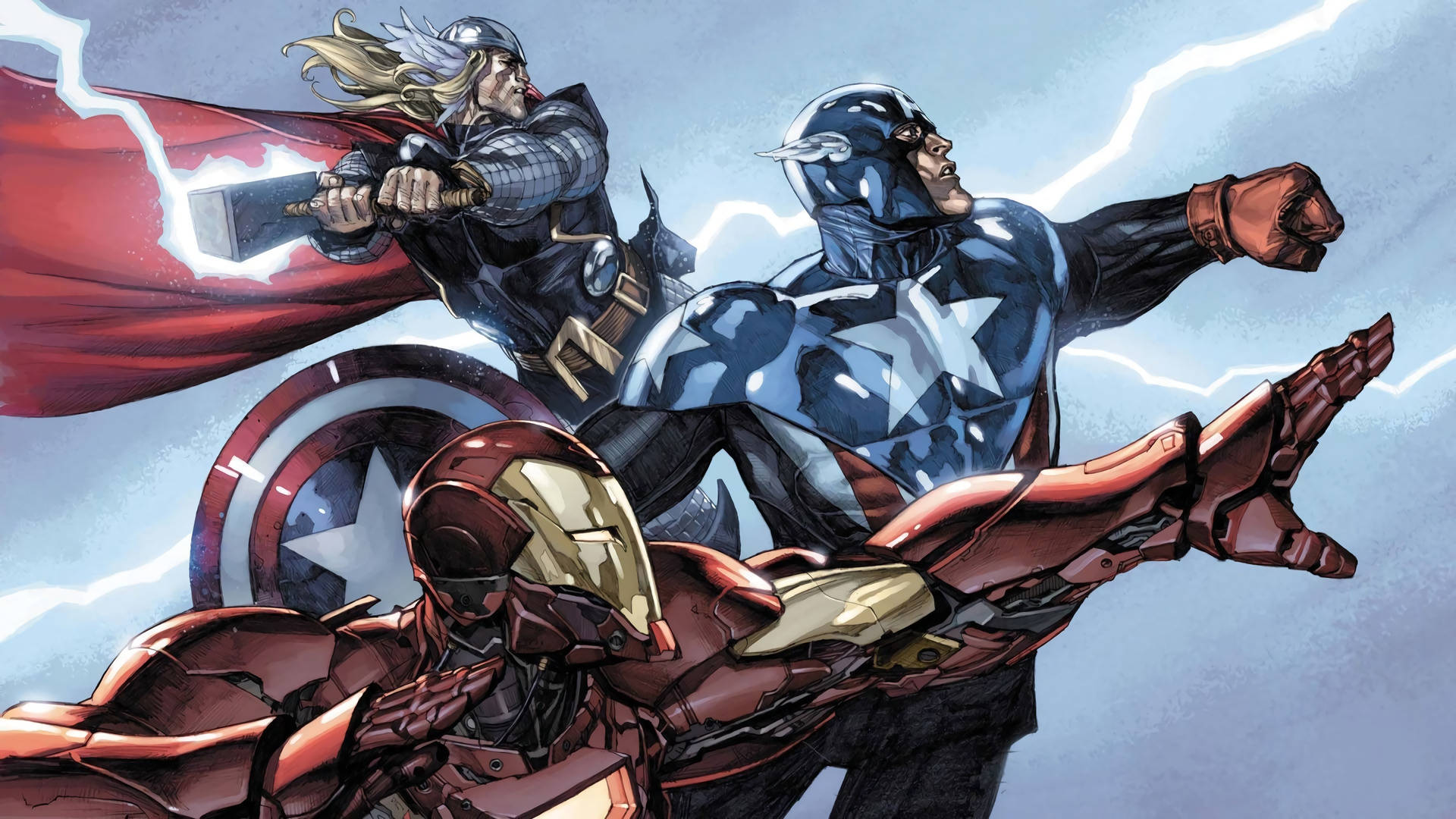 Avengers Trio Marvel PC Wallpaper