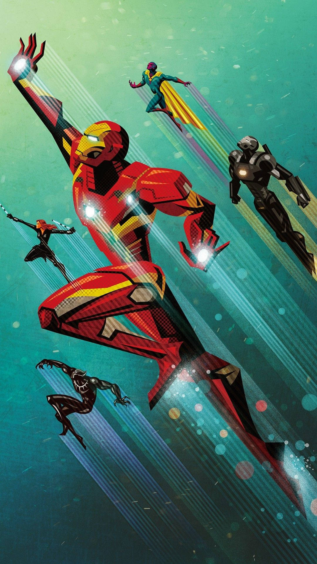 Avengers With Iron Man Android Wallpaper