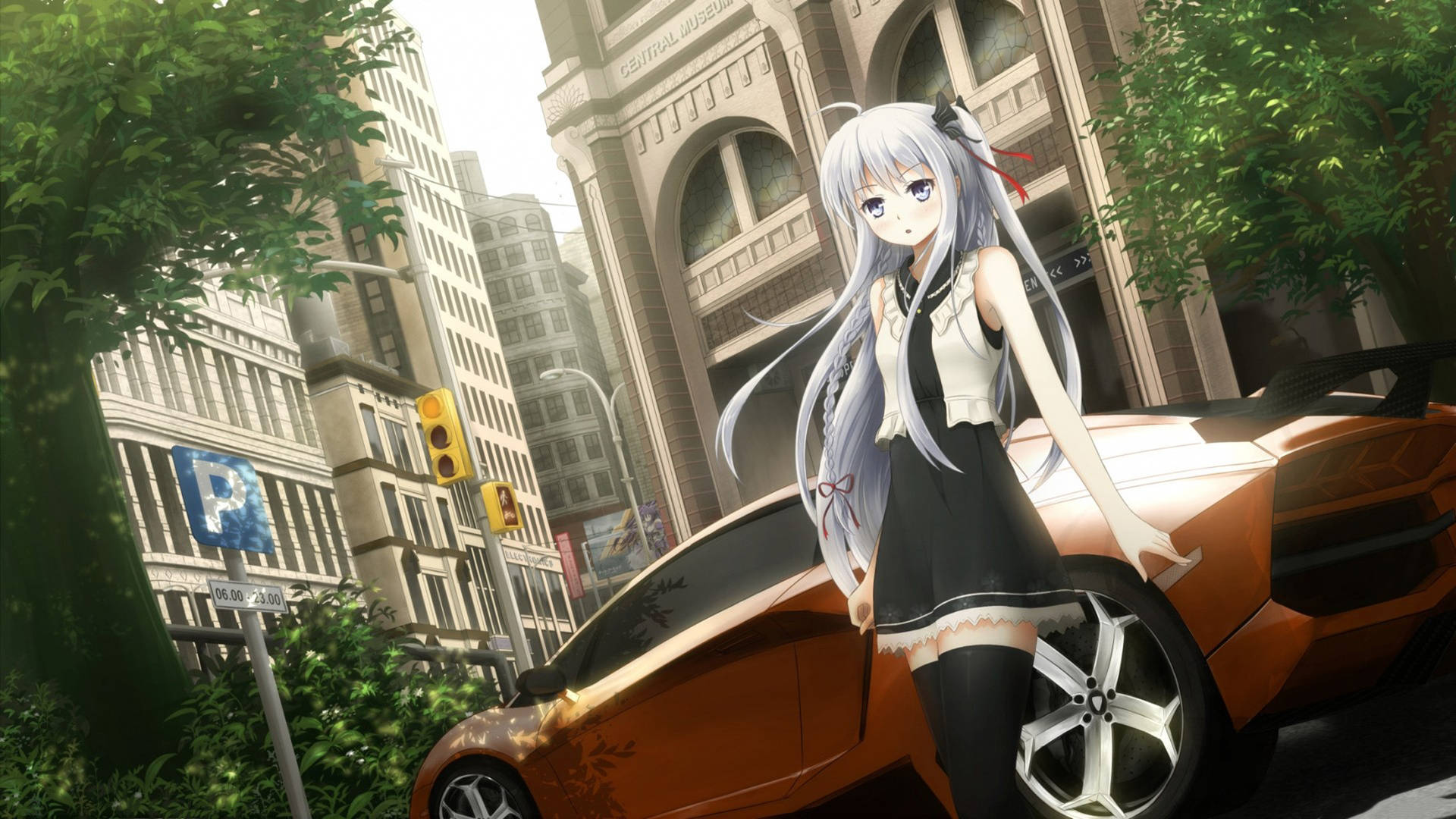 Aventador Anime Car Background