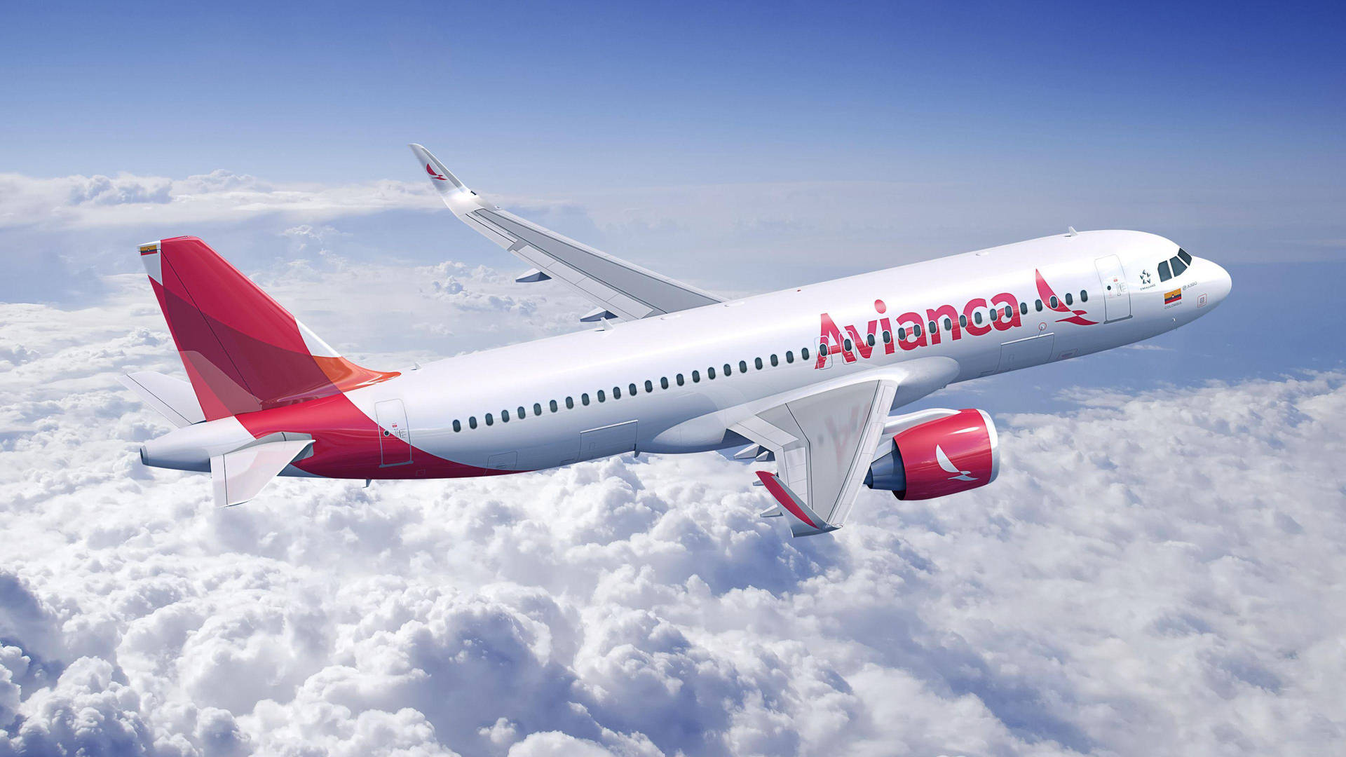 Avianca Airline Airbus A320 Above Clouds Wallpaper