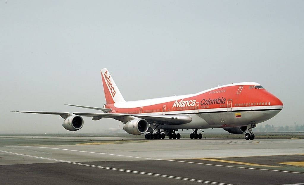 Aviancaflygbolagets Boeing 747-283bm-flygplan Wallpaper