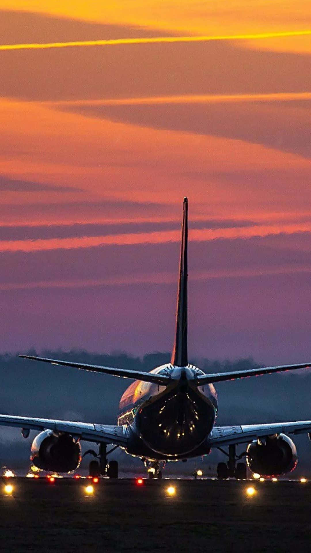 Flying into the sunset.
