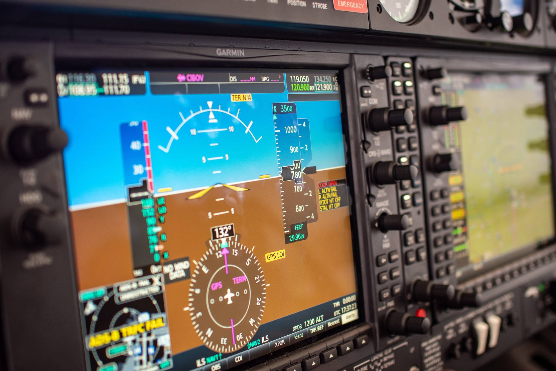 Simulatoredi Controllo Del Volo Per L'aviazione Sfondo