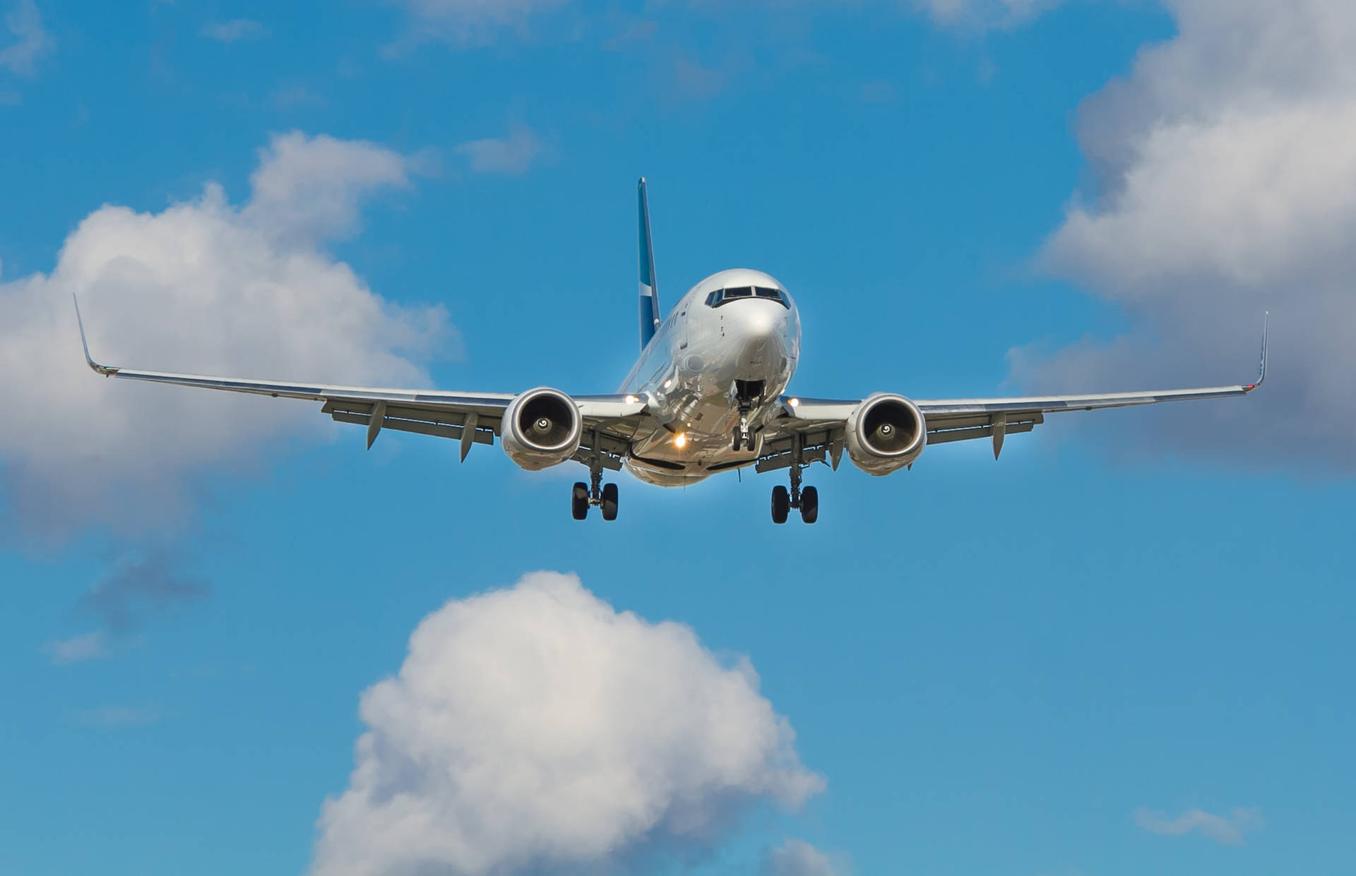 Aviation Passenger Aircraft Landing Background