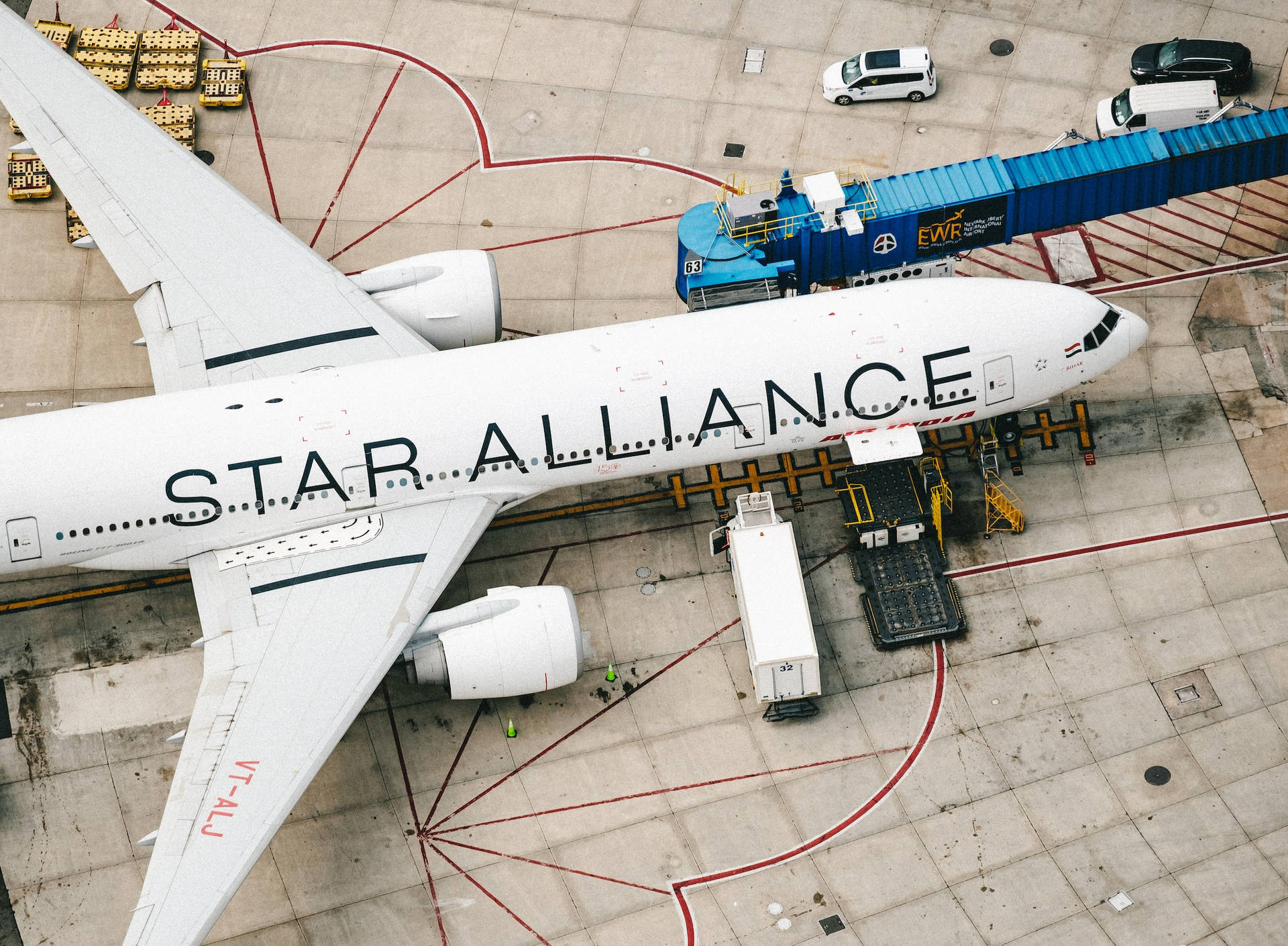 Luftfahrtpassagierflugzeug Star Alliance Wallpaper