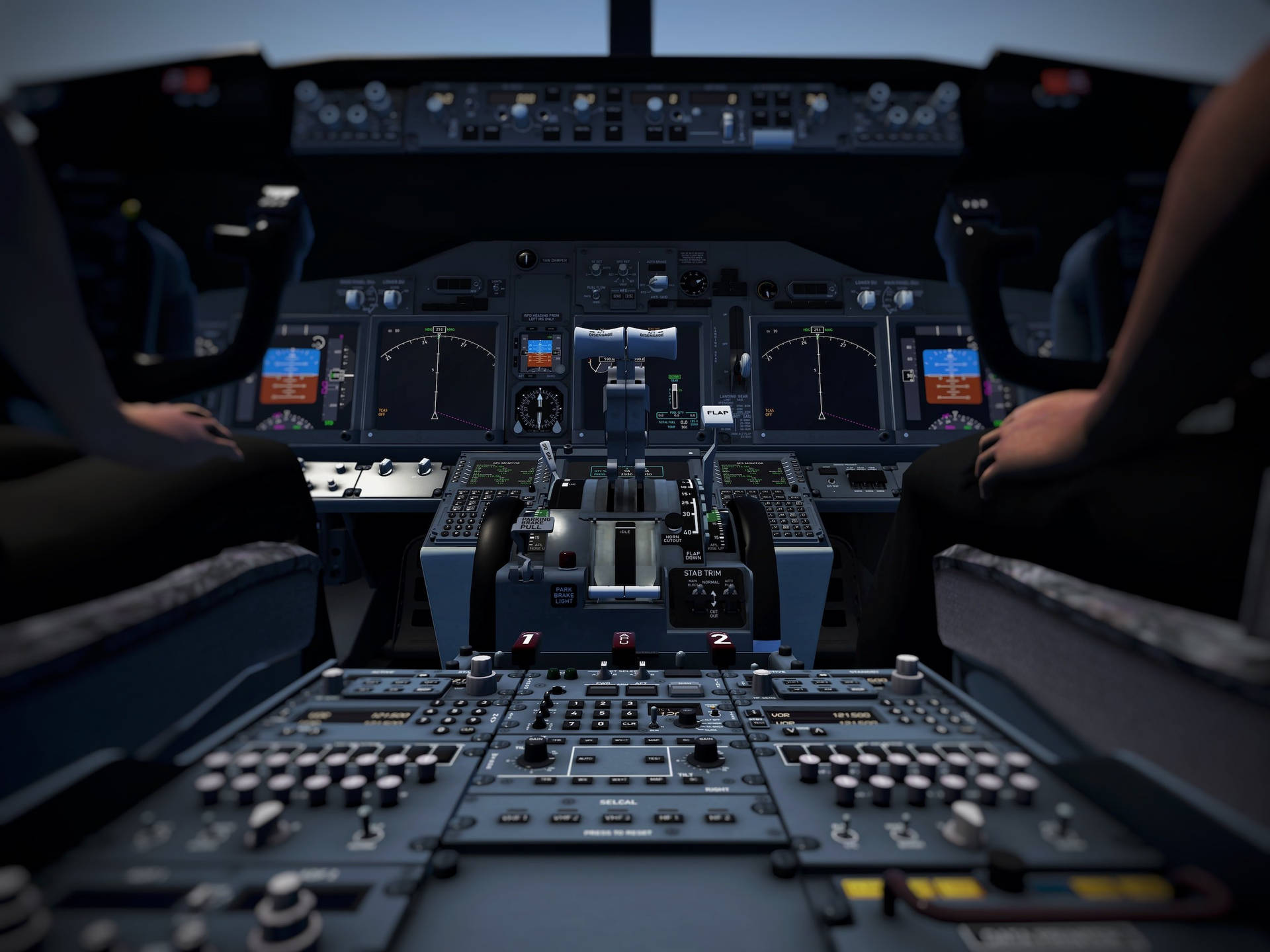 Flygledarens Cockpit På Aviator Airways. Wallpaper