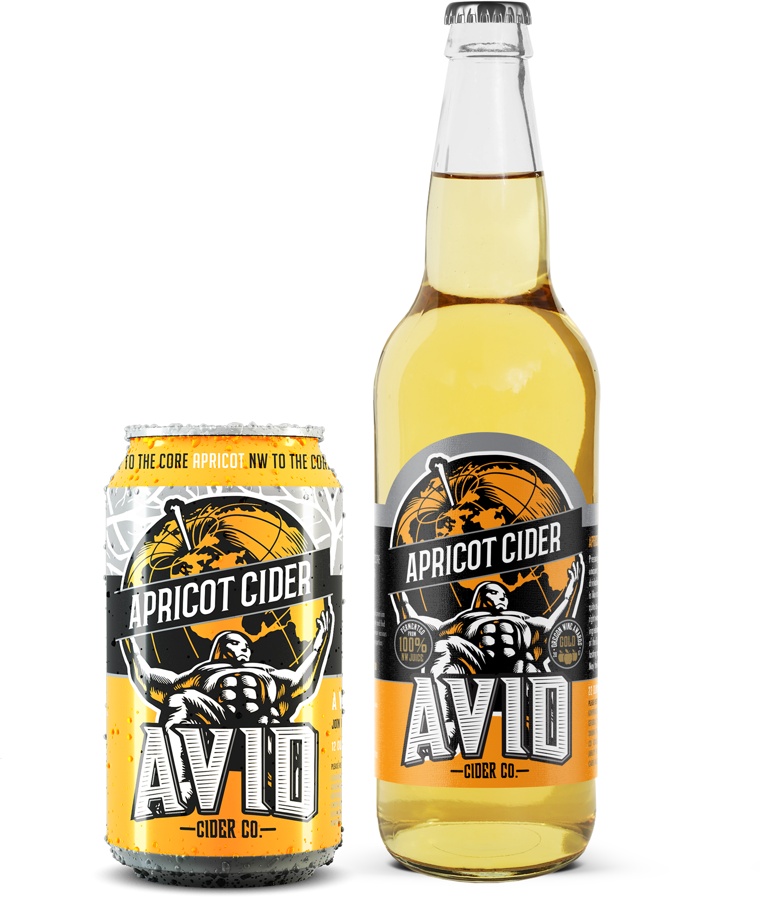 Avid Apricot Cider Packaging PNG