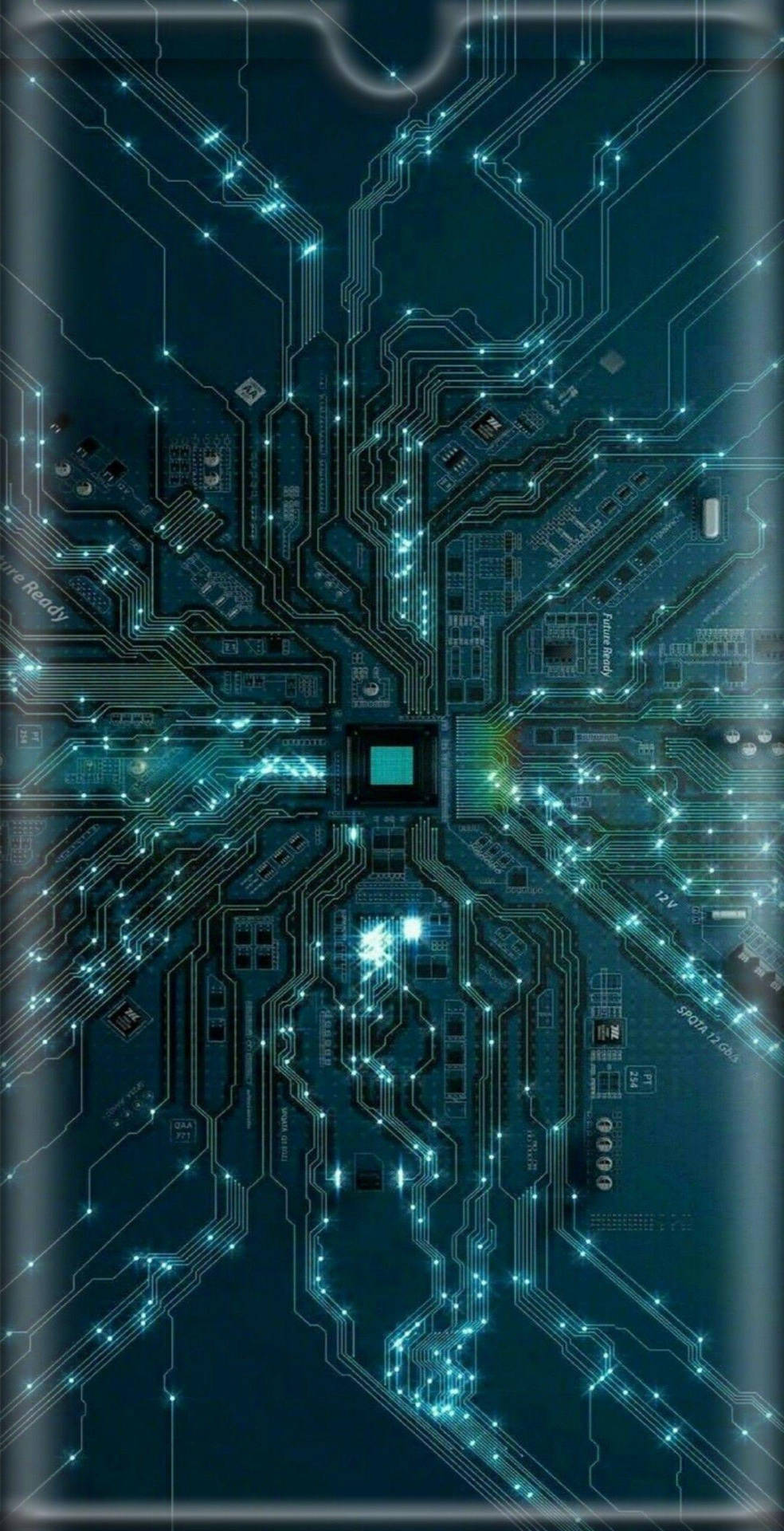 Avid Glowing Circuitry Wallpaper