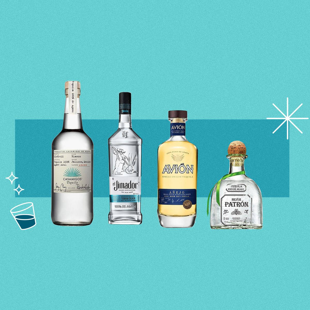 Variety of Premium Spirits Highlighting Avion Tequila Wallpaper