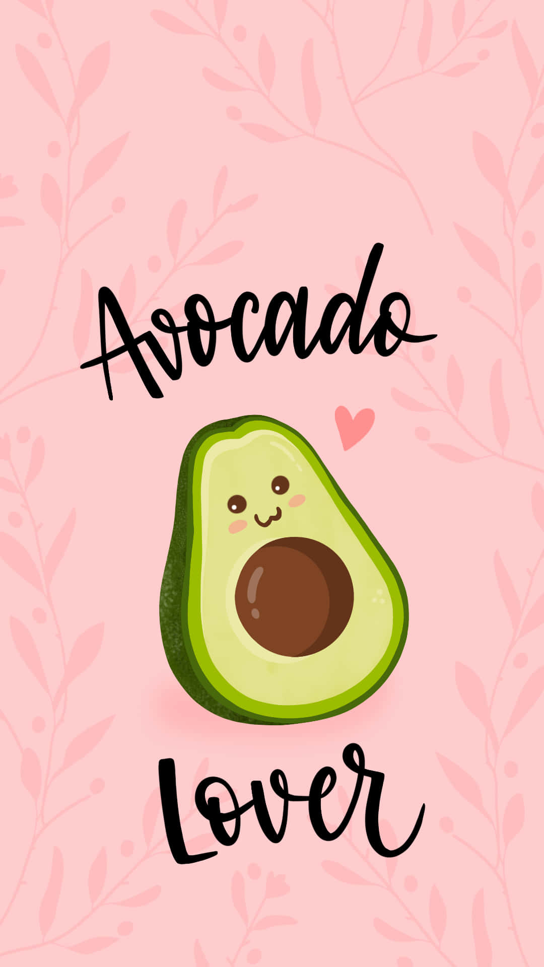 Heart With Avocado Iphone Wallpaper