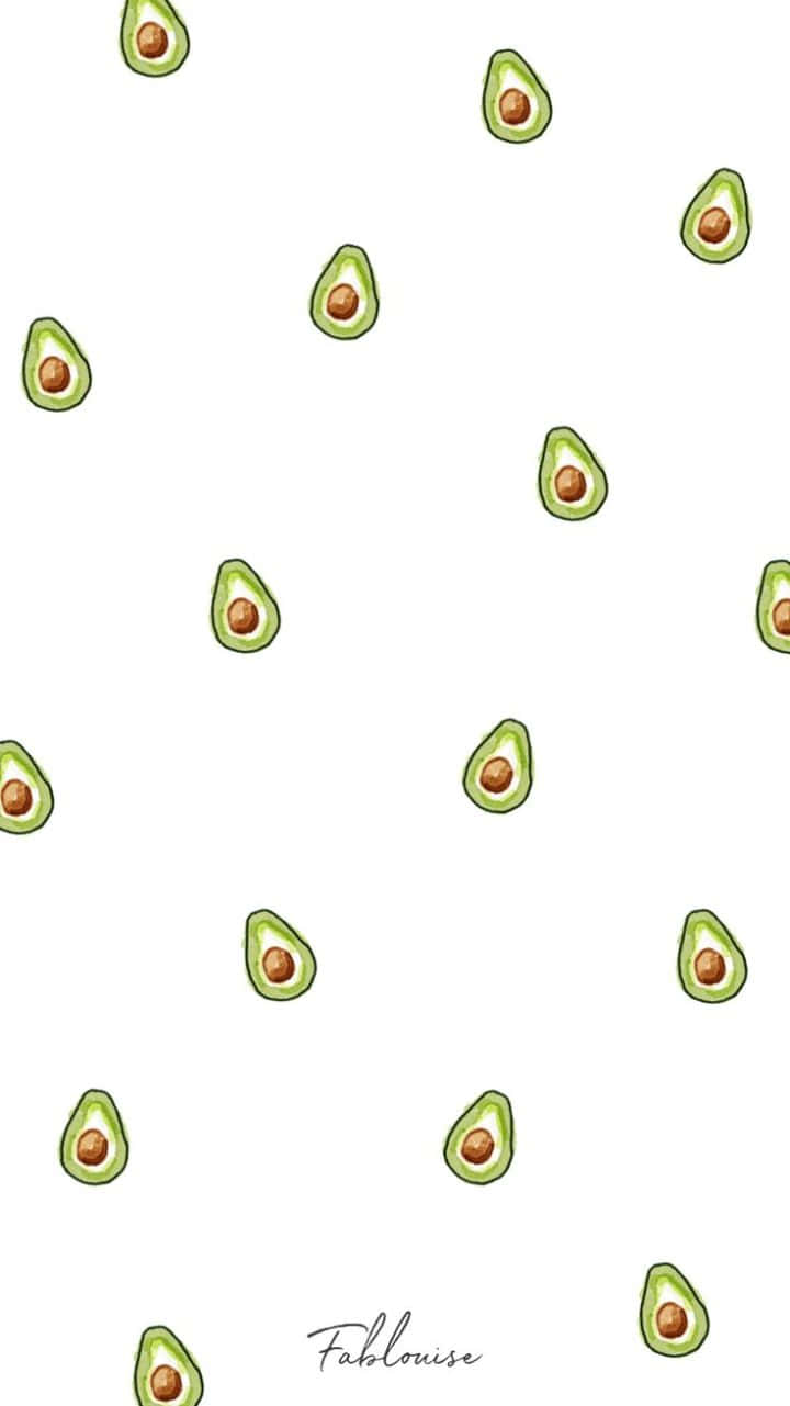 Nydde Næringsrige Fordele Ved Avocadoer, Mens Du Bruger Din Avocado-tematiserede Iphone. Wallpaper