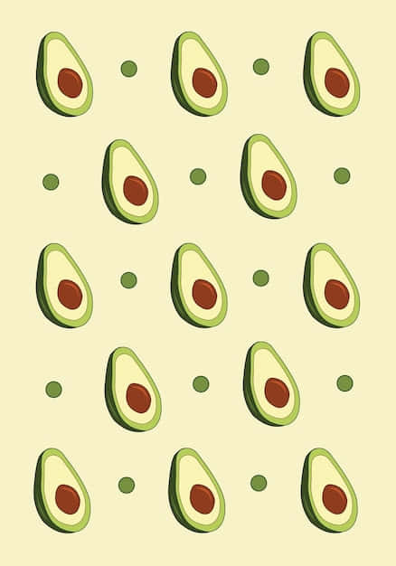 Grøn avocado mønster Wallpaper