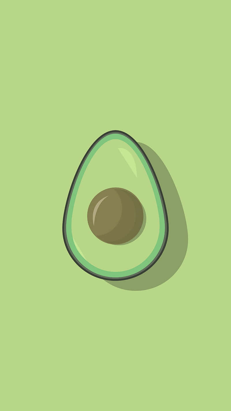 Look at the modern and creative way to display the Avocado iPhone Wallpaper