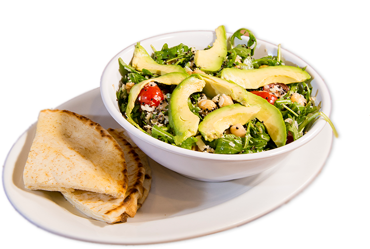 Avocado Saladwith Pita Bread PNG