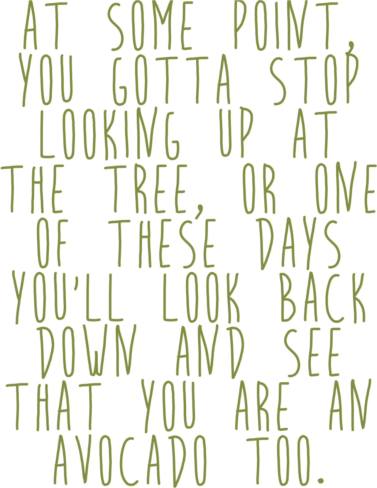 Avocado Tree Life Quote PNG