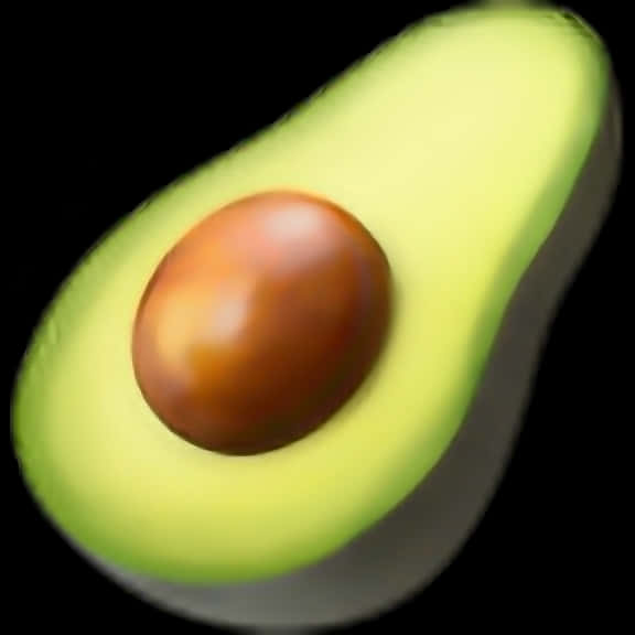 Avocado_ Emoji_ Closeup PNG