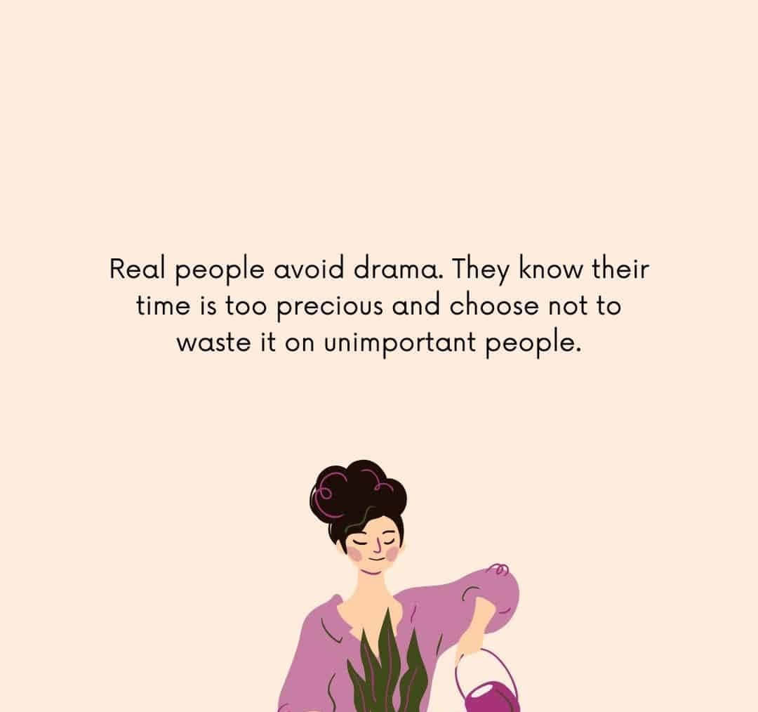 Avoiding Drama Quote Illustration Wallpaper