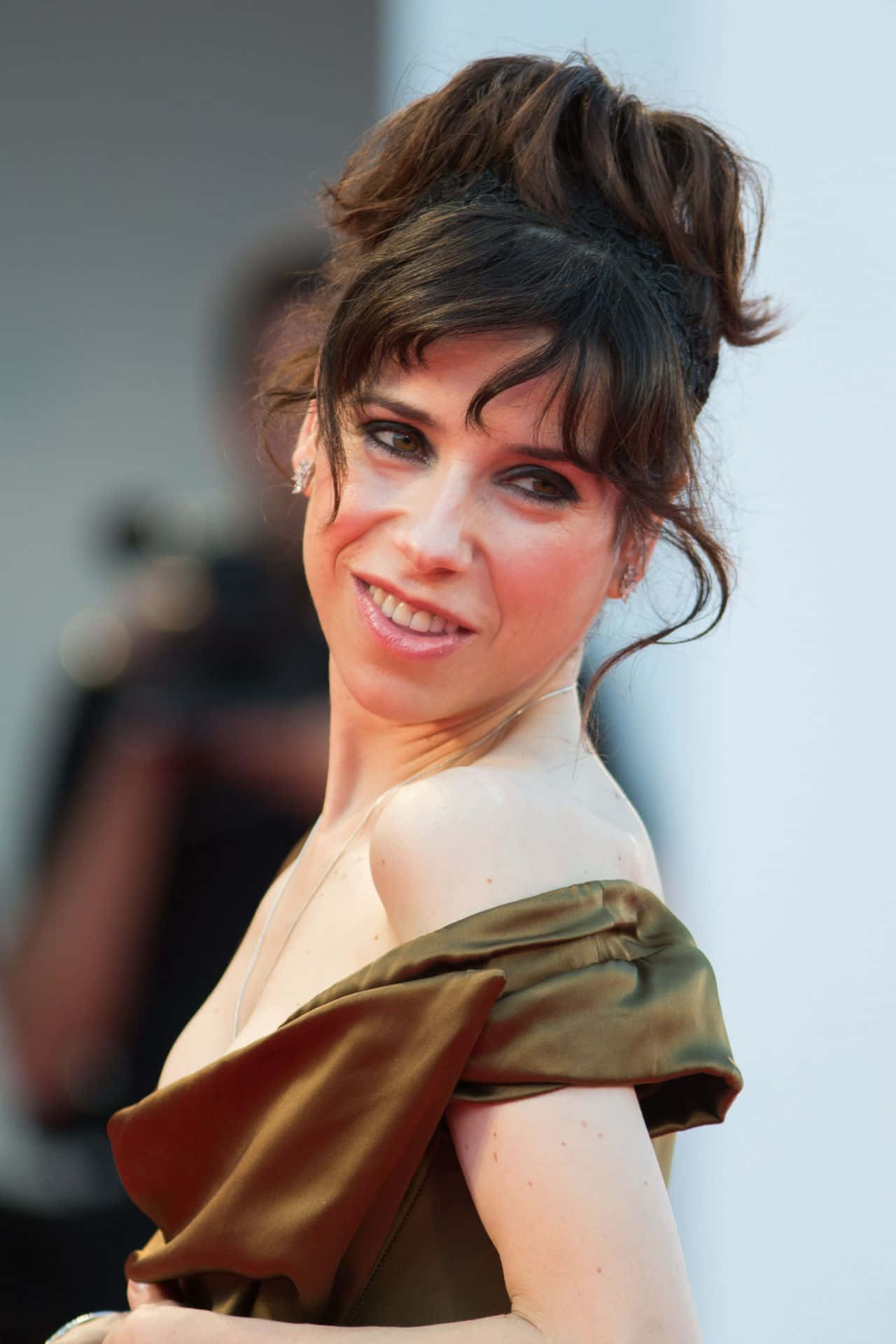 Award-winnende Actrice Sally Hawkins In Een Cinematografisch Moment Achtergrond