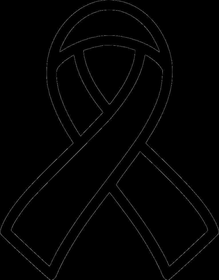 Awareness Ribbon Outline PNG