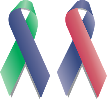 Awareness Ribbons Dual Colors PNG