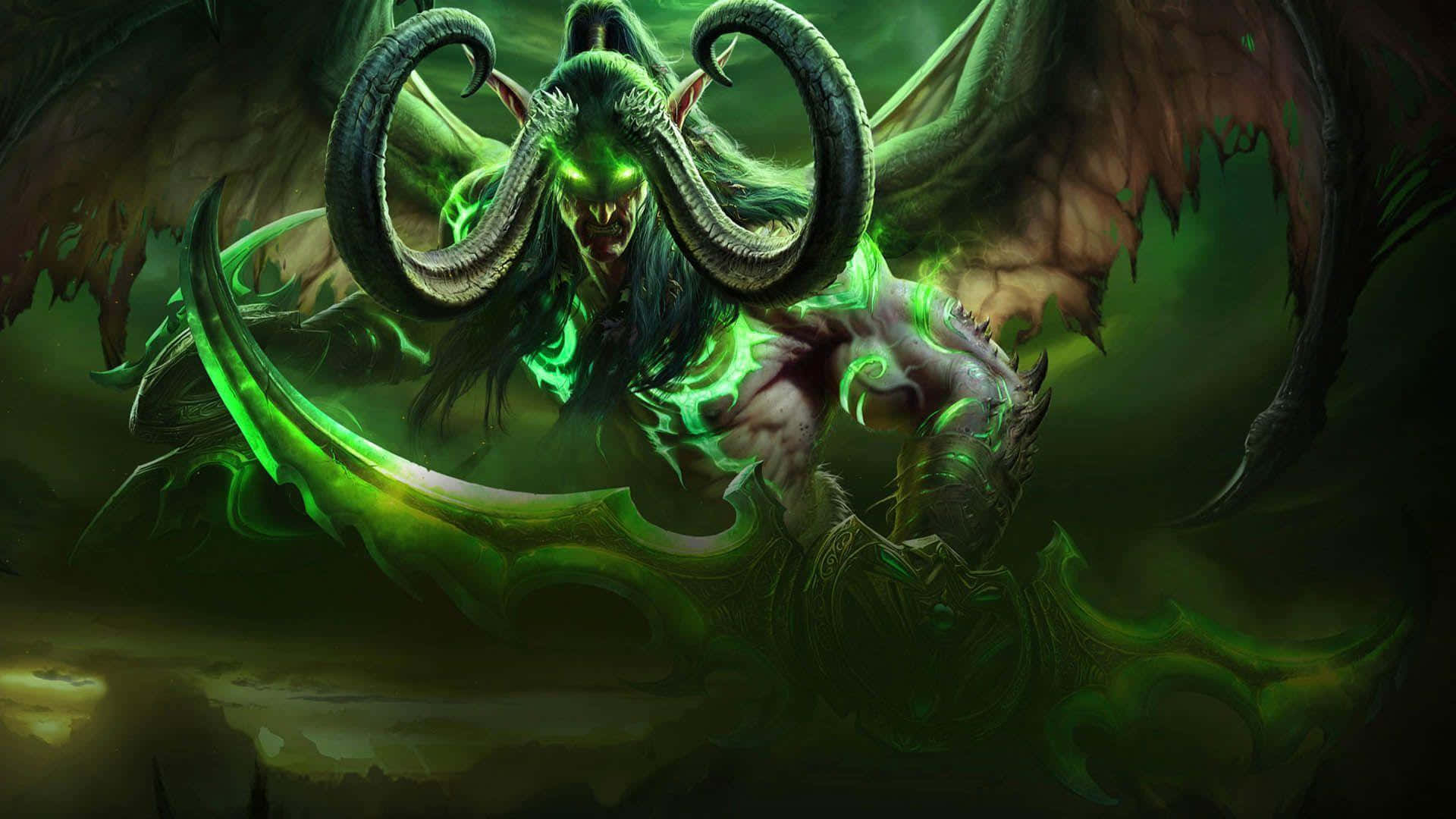 Awe-inspiring Demon Hunter From World Of Warcraft Wallpaper