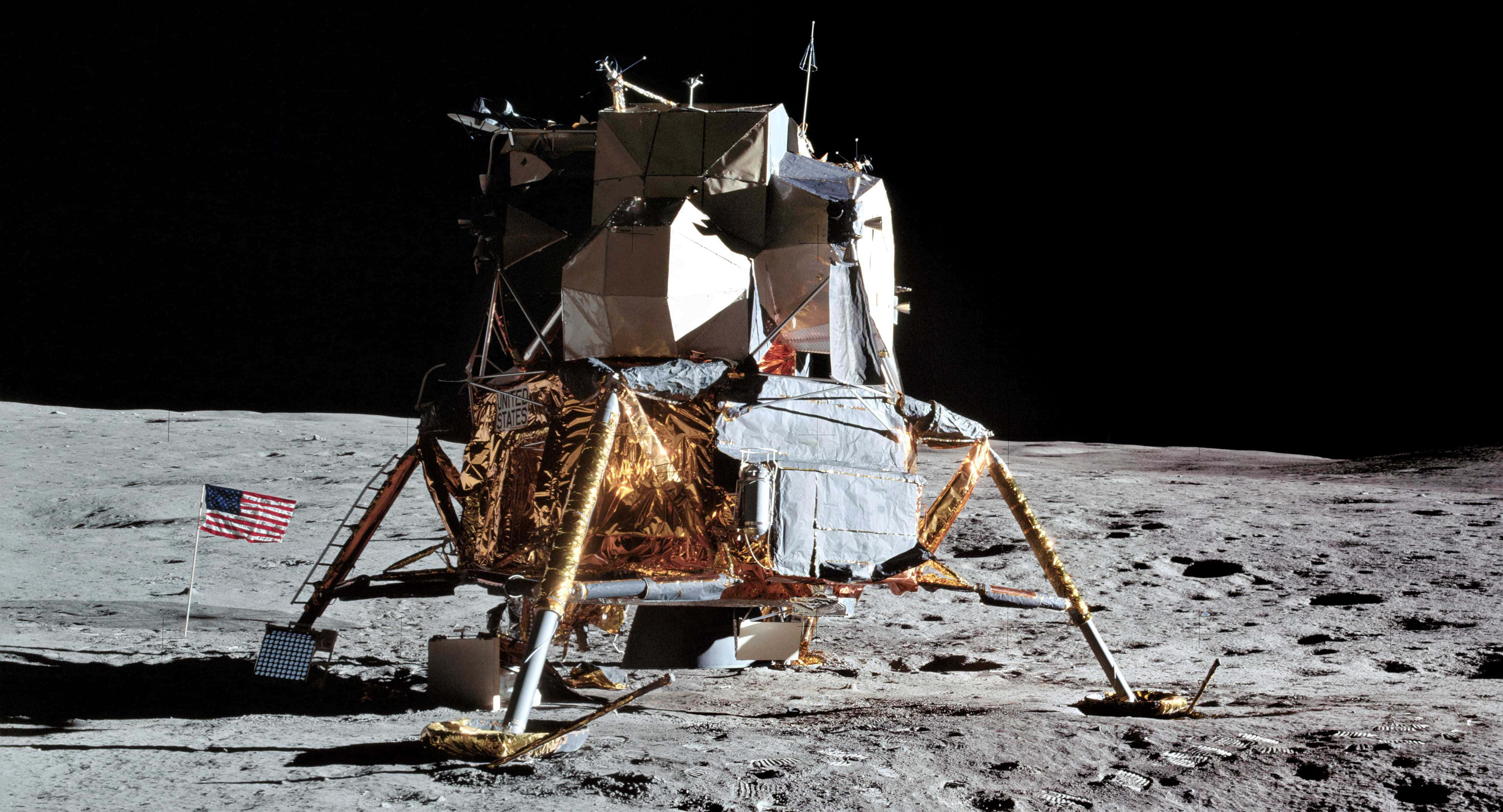 Awe-inspiring Image Of The Apollo Lunar Module In Space Wallpaper