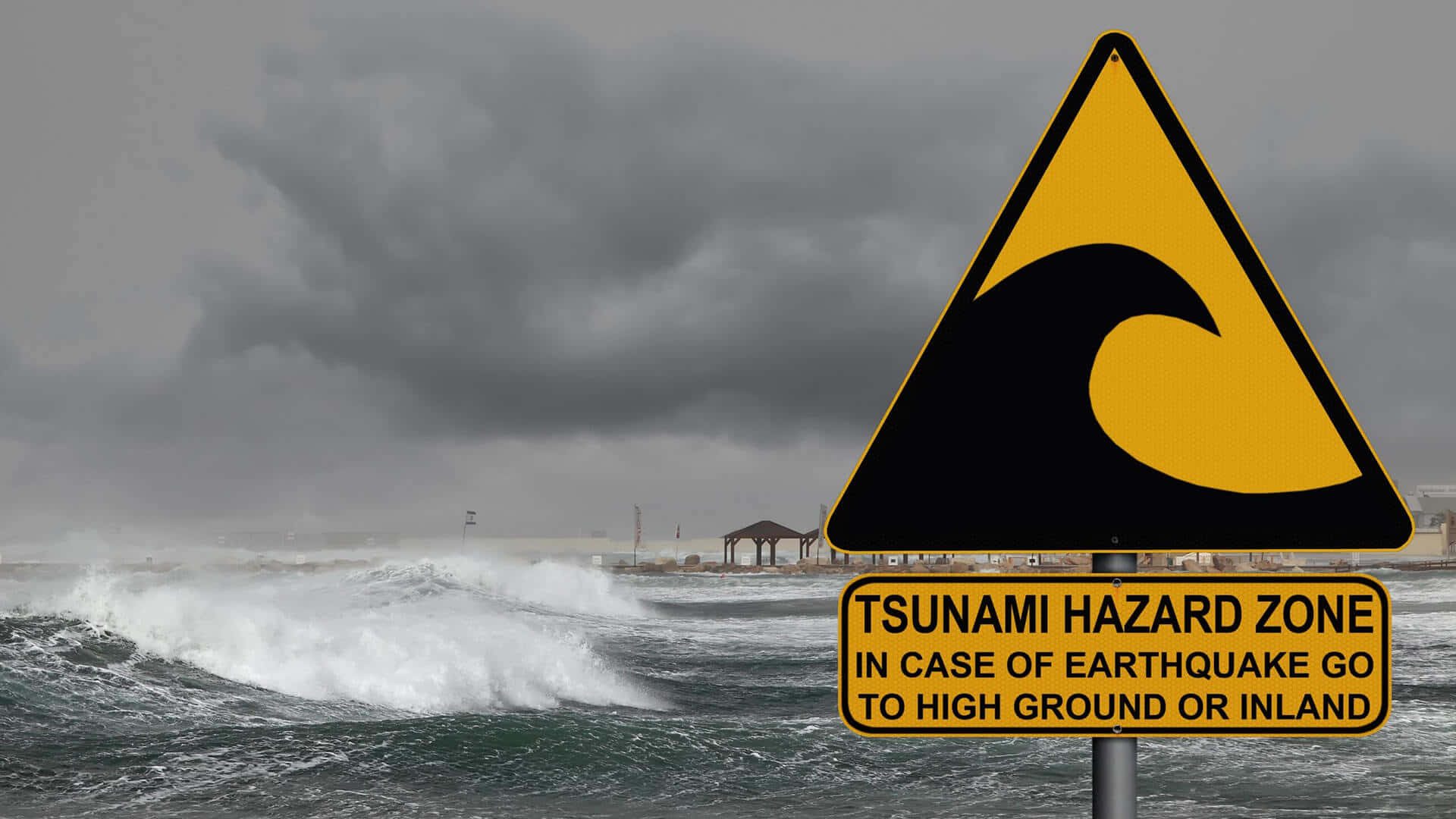Awe-inspiring Tsunami Waves Wallpaper
