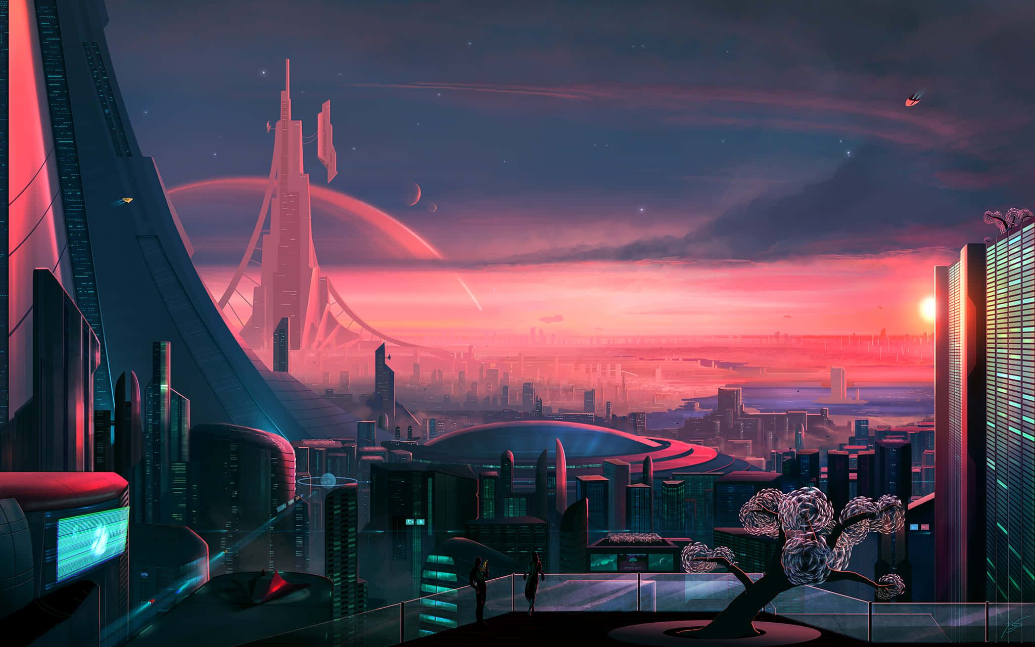 Awe-inspiring View Of Space City Wallpaper
