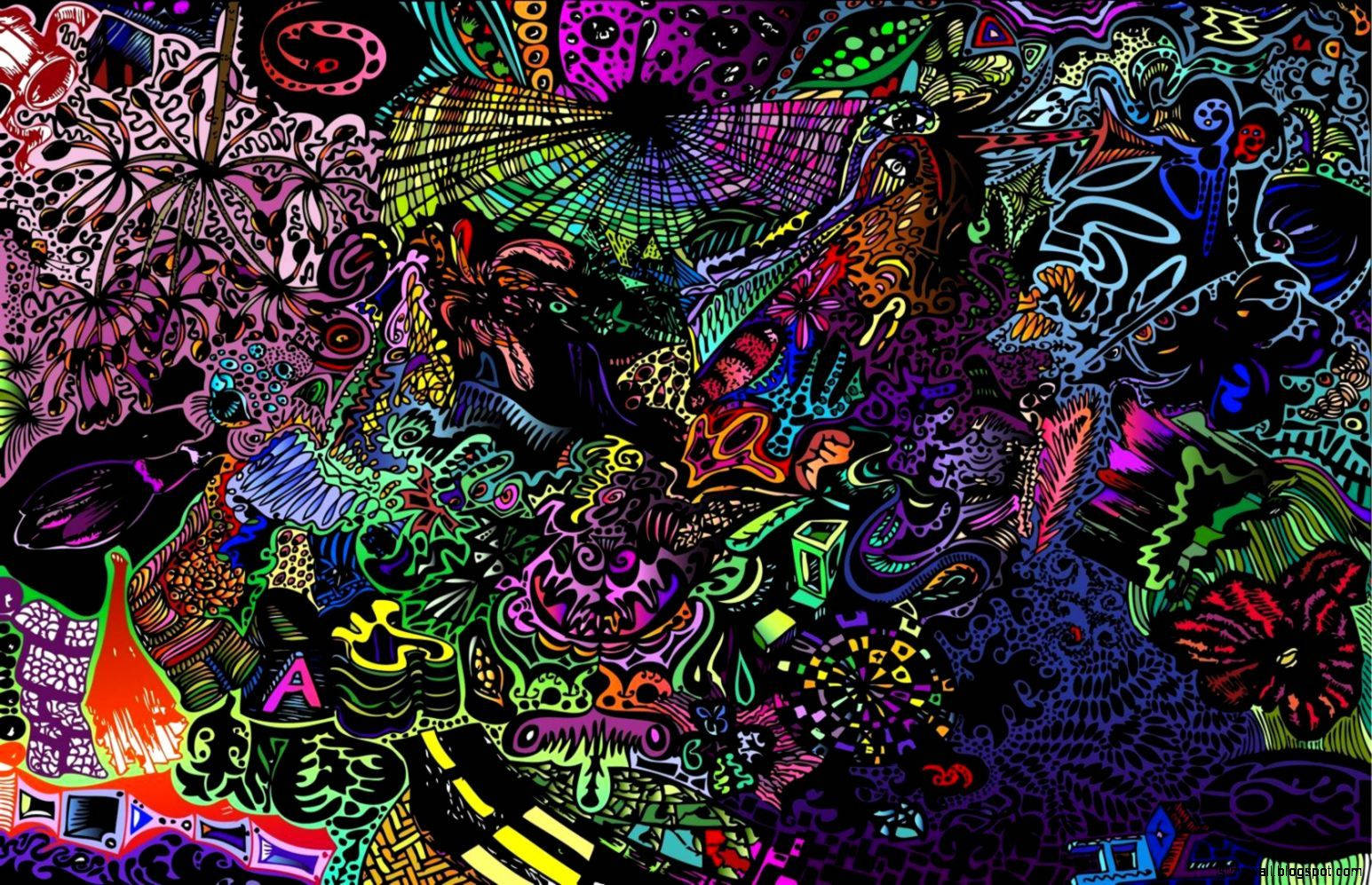 Awesome Acid Psychedelic Art Wallpaper