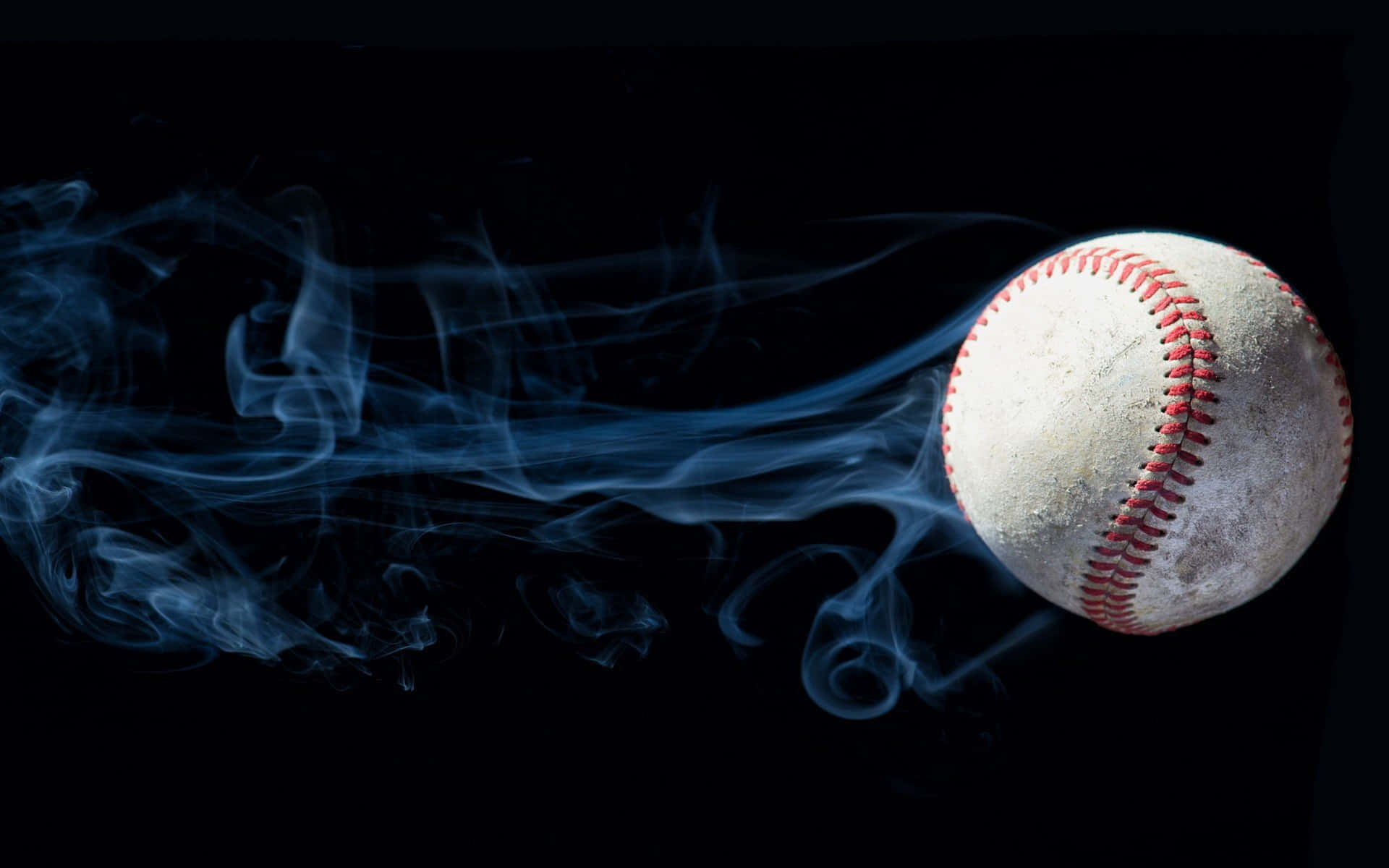 Awesome Baseball With Smoke Wallpaper